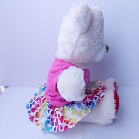 Build a Bear Workshop National Teddy Bear Day 2019 Bear with Rainbow Shirt - Picture 2 of 12